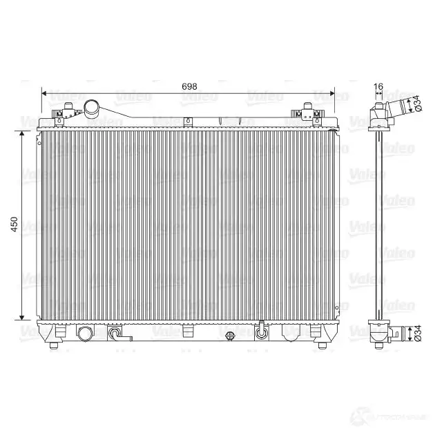 Радиатор охлаждения двигателя VALEO 3276427015928 X Y1C0 235161 701592