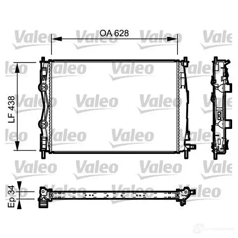Радиатор охлаждения двигателя VALEO M6QBY8 C 237397 735115 3276427351156