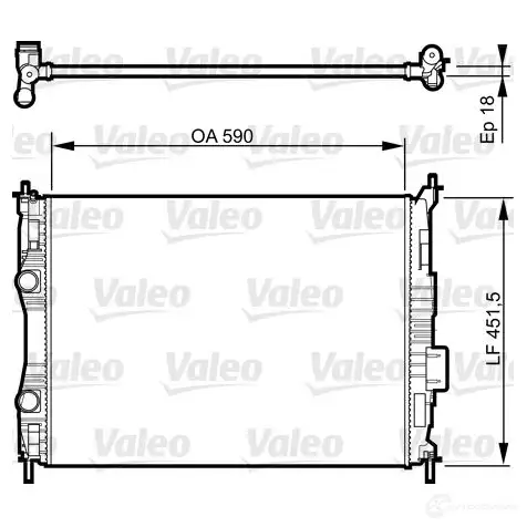 Радиатор охлаждения двигателя VALEO 237462 735283 3276427352832 F 618SL9