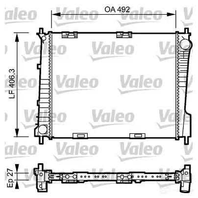 Радиатор охлаждения двигателя VALEO 734462 W1SN1 4 3276427344622 237170 изображение 0