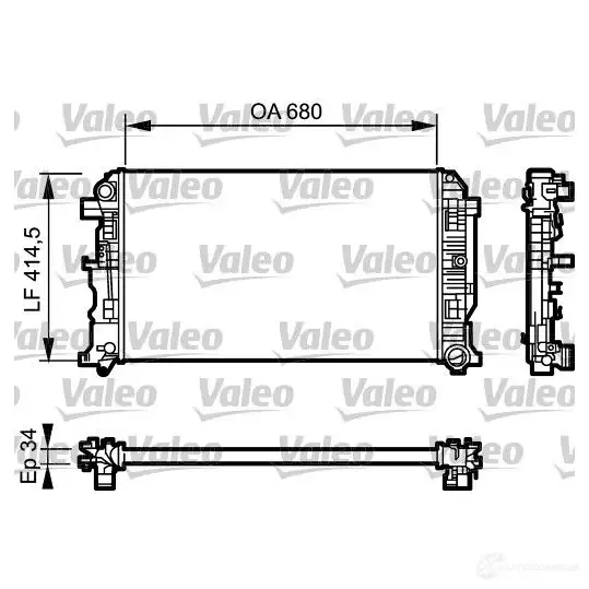 Радиатор охлаждения двигателя VALEO 734928 Y4RA V 237313 изображение 0