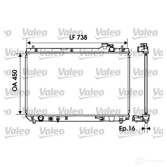Радиатор охлаждения двигателя VALEO 734194 X00F M 3276427341942 236997