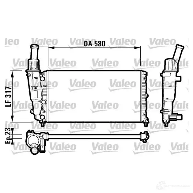Радиатор охлаждения двигателя VALEO RM21 3 732705 236651 TH265