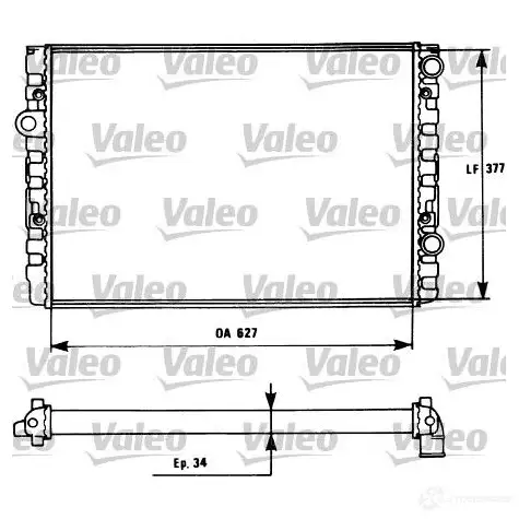 Радиатор охлаждения двигателя VALEO 731127 RM 1043 236109 TH125