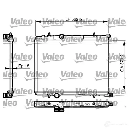 Радиатор охлаждения двигателя VALEO 8Y9NM I 237527 3276427354966 735496