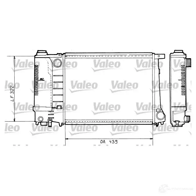 Радиатор охлаждения двигателя VALEO TH214 R M004 730365 235845 изображение 0