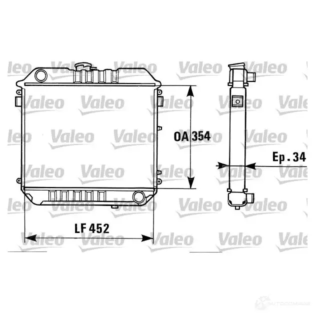 Радиатор охлаждения двигателя VALEO Q MGLTC 819313 3276428193137 241612