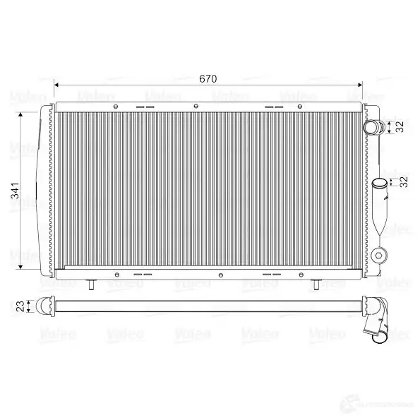 Радиатор охлаждения двигателя VALEO 235785 730140 T A789 7KFNHU