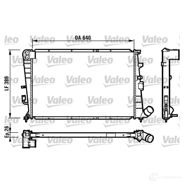 Радиатор охлаждения двигателя VALEO 236259 R A1013 731496 TH127
