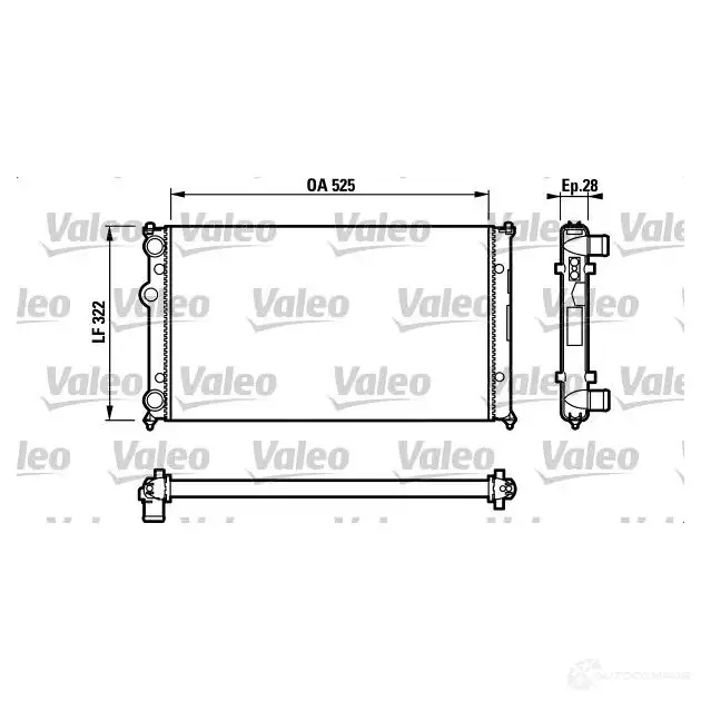 Радиатор охлаждения двигателя VALEO 732317 RM 1145 236484 TH246