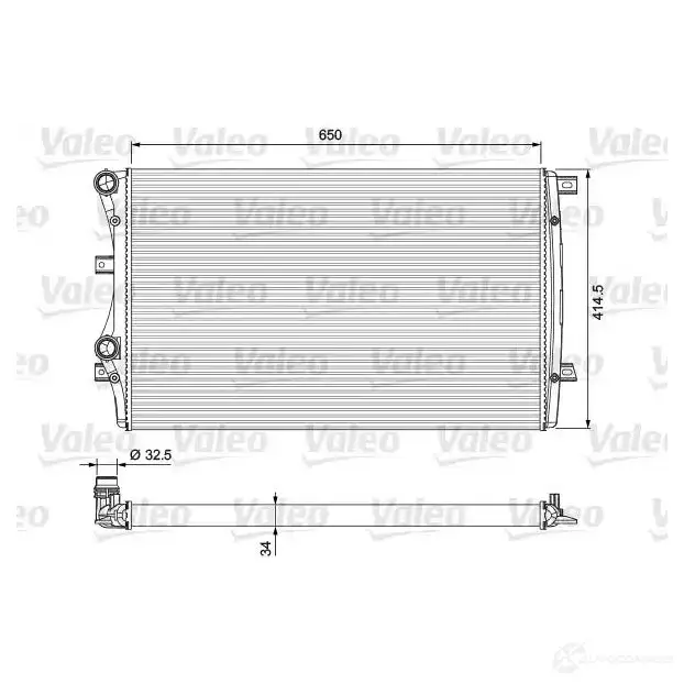Радиатор охлаждения двигателя VALEO 3276422328726 220804 232872 N 7G3T - Изображение 1