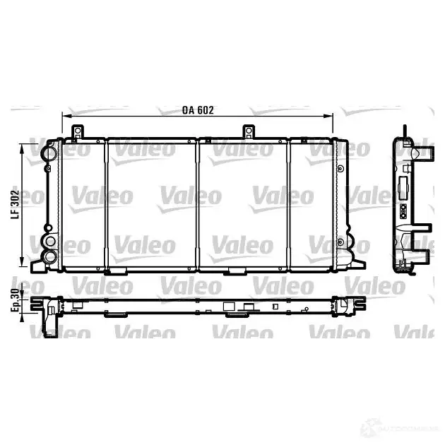 Радиатор охлаждения двигателя VALEO TH249 235835 730348 R C1100