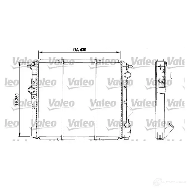 Радиатор охлаждения двигателя VALEO 235760 96H0JQN 730039 3 4688