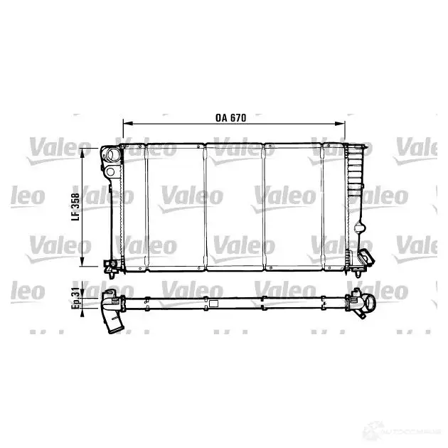 Радиатор охлаждения двигателя VALEO 731571 236297 TH169 TA 837