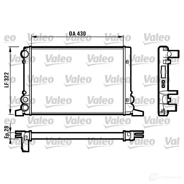 Радиатор охлаждения двигателя VALEO 819259 TH247 RM1 154 241607