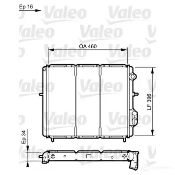 Радиатор охлаждения двигателя VALEO AO6DKW7 235800 730183 TA86 6