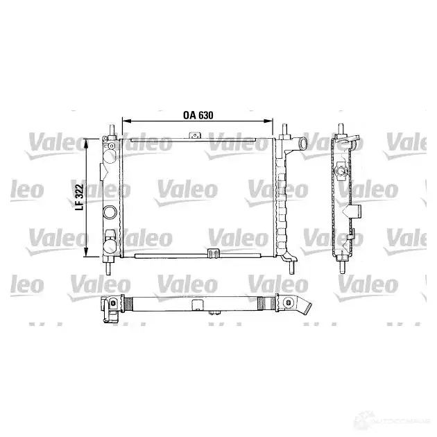 Радиатор охлаждения двигателя VALEO 883858 T A356 IVK6JI 245561