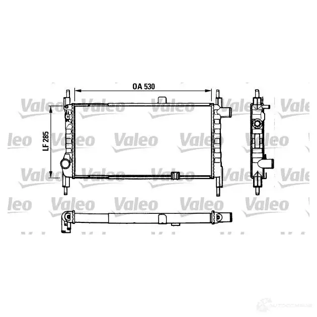 Радиатор охлаждения двигателя VALEO T A309 245560 883857 3O6KM