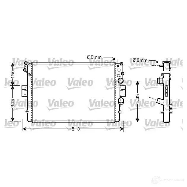 Радиатор охлаждения двигателя VALEO O 1WDN 3276427342338 734233 237031 изображение 0