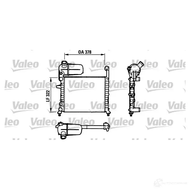 Радиатор охлаждения двигателя VALEO TA738 T A561 239827 811069