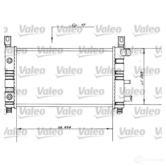 Радиатор охлаждения двигателя VALEO 235943 3276427305586 EFRR RH3 730558