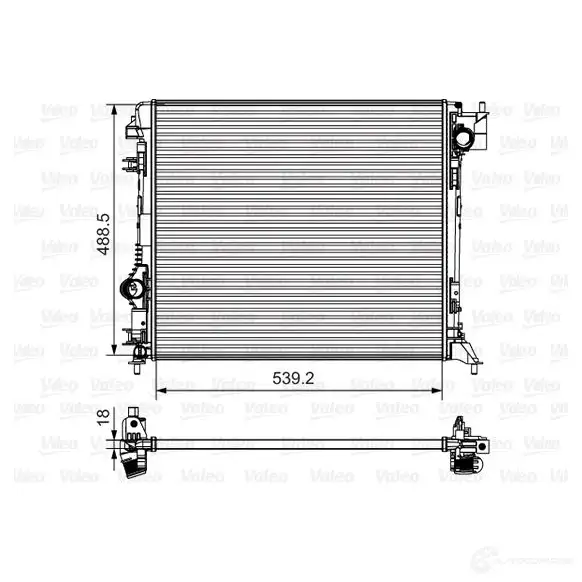 Радиатор охлаждения двигателя VALEO 735625 N1YJB RM21 13 237575 изображение 0