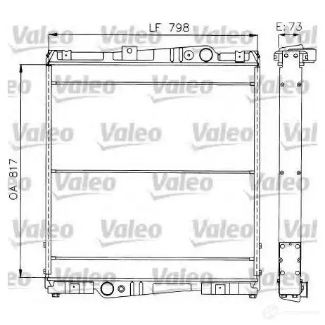 Радиатор охлаждения двигателя VALEO LK54UY 235968 1 664500 730601