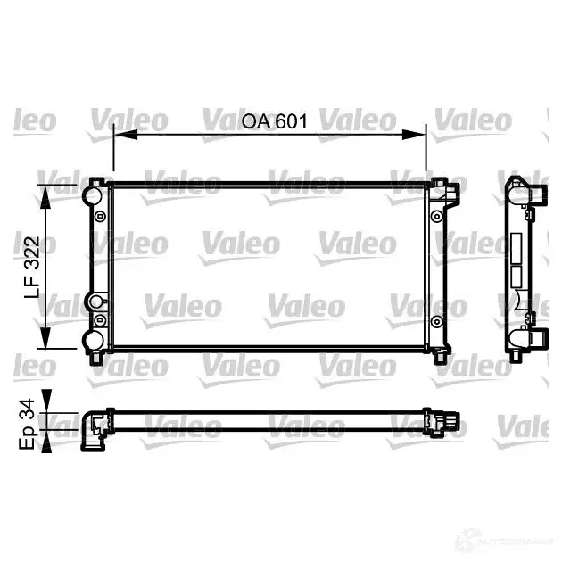Радиатор охлаждения двигателя VALEO TA85 6 UC53F 730542 235935
