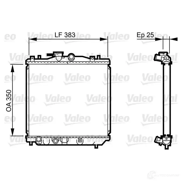 Радиатор охлаждения двигателя VALEO 236350 3276427316773 731677 Z T74L8