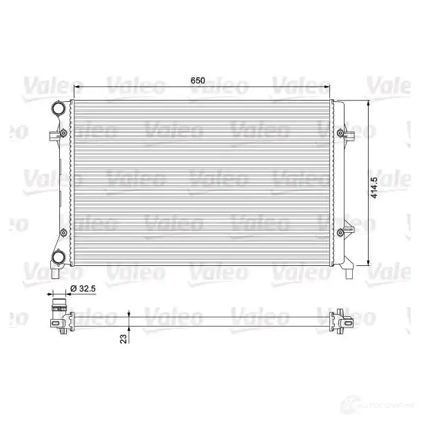 Радиатор охлаждения двигателя VALEO 3276422343354 234335 220830 EIV 48 изображение 0