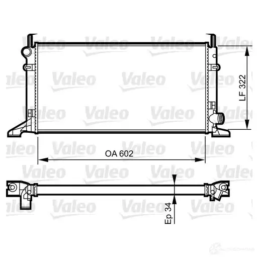 Радиатор охлаждения двигателя VALEO 236313 731594 TH106 RC1 032