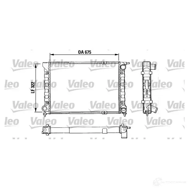 Радиатор охлаждения двигателя VALEO GNENS TA3 48 883849 245555