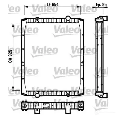 Радиатор охлаждения двигателя VALEO 7 55514 235831 730337 RA2009