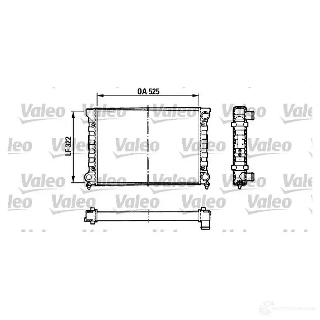 Радиатор охлаждения двигателя VALEO 245574 T A485 LK0T90X 883878
