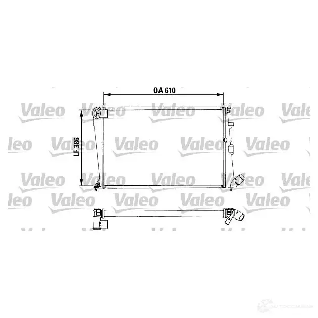 Радиатор охлаждения двигателя VALEO RA0 01 RA820 236034 730961