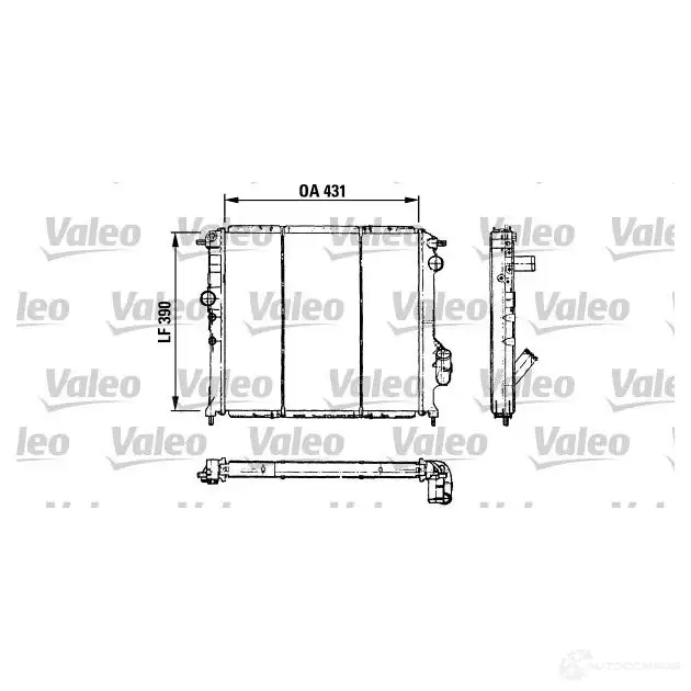 Радиатор охлаждения двигателя VALEO TA 667 235908 TH088 730501