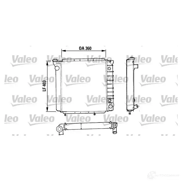 Радиатор охлаждения двигателя VALEO 810934 R A416 239781 1Y6K5UV