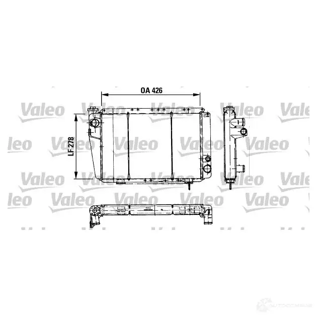 Радиатор охлаждения двигателя VALEO 810933 239780 YFGQH6 R A194