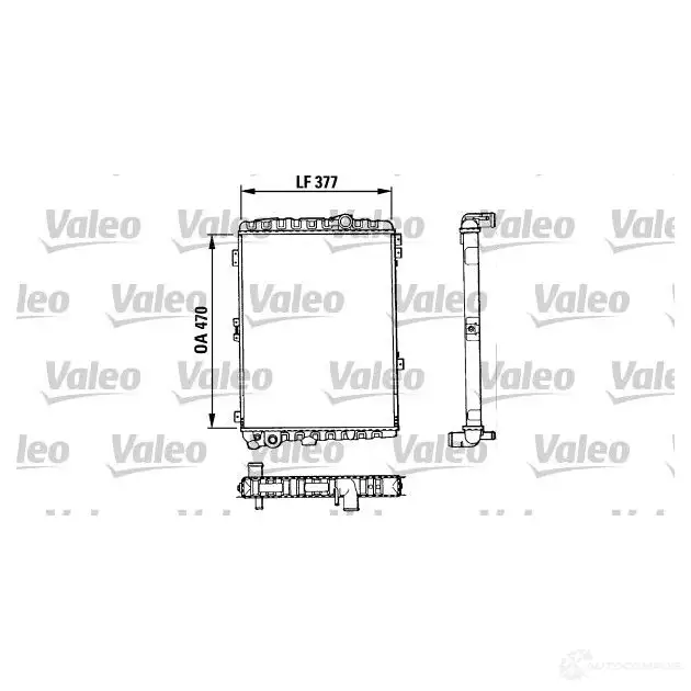 Радиатор охлаждения двигателя VALEO 245564 TA 463 883863 XBYDT изображение 0