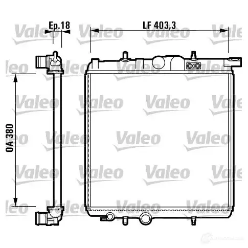 Радиатор охлаждения двигателя VALEO 732885 236746 NK LFHED изображение 0