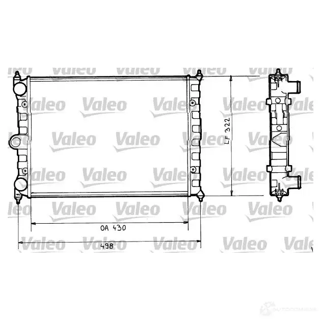Радиатор охлаждения двигателя VALEO 816703 240674 TA62 8 AIUXK