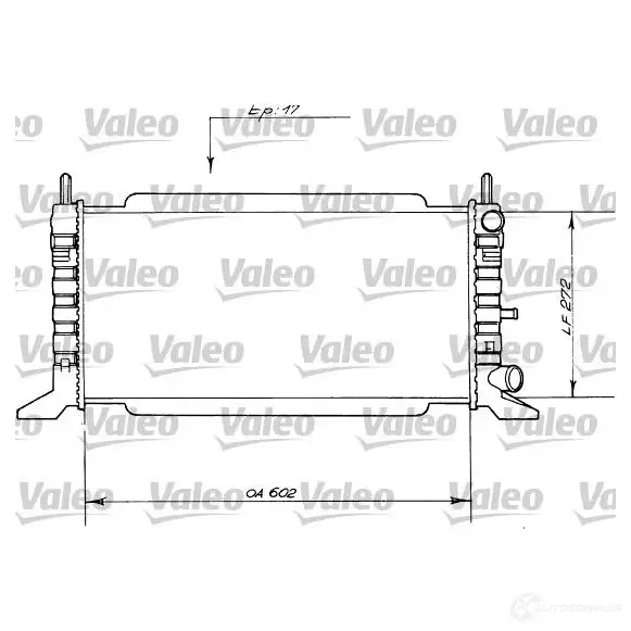 Радиатор охлаждения двигателя VALEO 8K6 XY 235945 730560 3276427305609