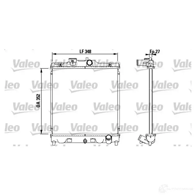 Радиатор охлаждения двигателя VALEO 3276427314687 731468 VM 3UEC 5992282