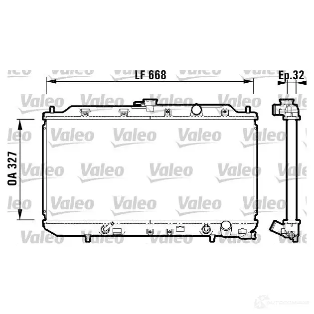Радиатор охлаждения двигателя VALEO YIK 11J 734111 3276427341119 236935