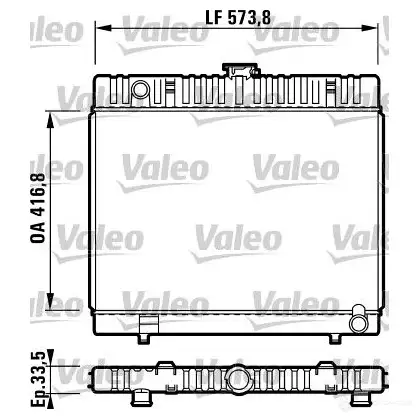 Радиатор охлаждения двигателя VALEO 730302 IY Y802 235813 3276427303025