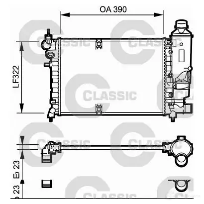 Радиатор охлаждения двигателя VALEO 231528 1205870368 RM1 351 PMJQ1WP