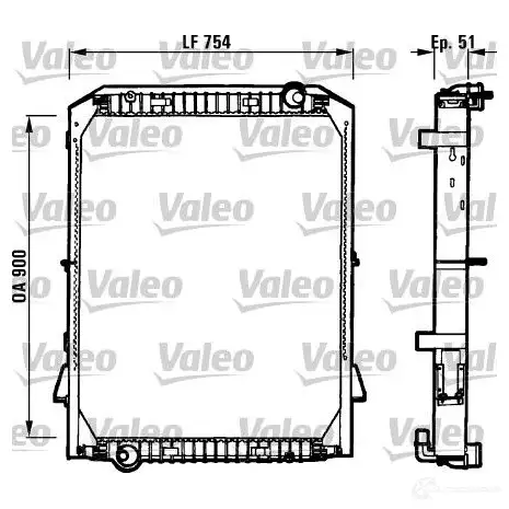 Радиатор охлаждения двигателя VALEO 235811 10 0310007 730259 RR555
