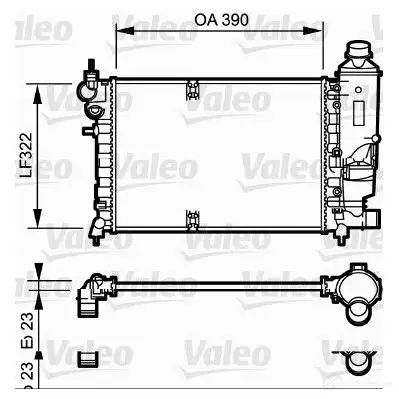 Радиатор охлаждения двигателя VALEO RXN572 731528 RM135 1 236274