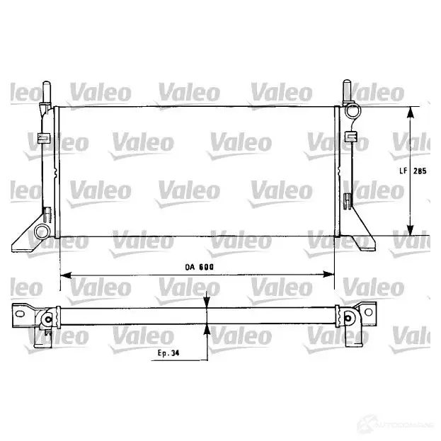 Радиатор охлаждения двигателя VALEO 730120 TH105 235779 RM10 99
