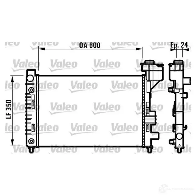 Радиатор охлаждения двигателя VALEO 3276427325874 236612 7XM 6E 732587